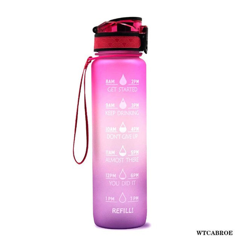 Transparent Flask Water Bottle 1000Ml Bottled Kawaii Bottle Bpa Free Infuser Plastic Milk Sports Clear Water Bottle Kawaii Cup